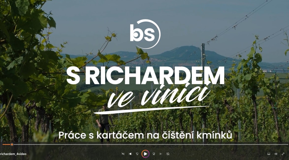 S Richardem ve vinici: Kartáč na čištění kmínků