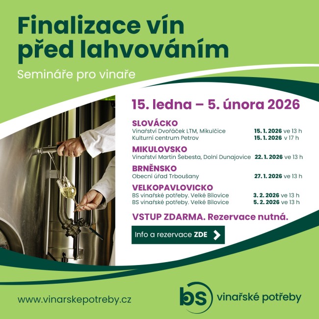 Semináře pro vinaře - Finalizace vín před lahvováním