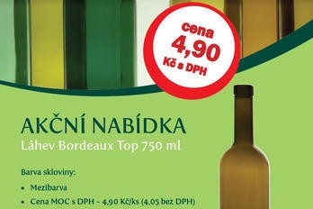 Lahev Bordeaux Top 750 ml za akční cenu - BS vinařské potřeby