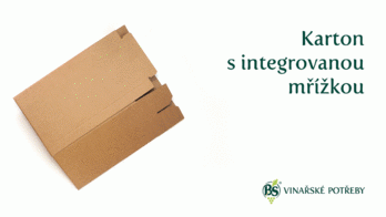 Karton s integrovanou mřížkou - BS vinařské potřeby