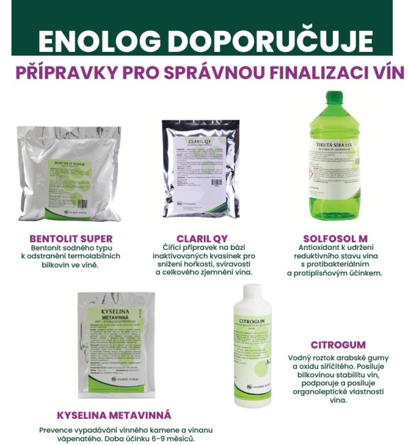 Enolog doporučuje přípravky k finalizaci vín
