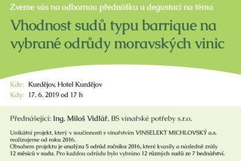 Přednáška a degustace barikových vín - BS vinařské potřeby