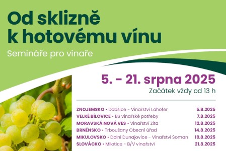 Cyklus seminářů pro vinaře - kampaň 2025