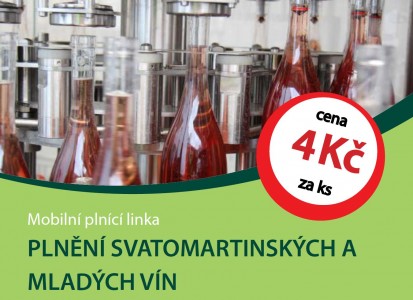 Plnění Svatomartinských vín mobilní linkou