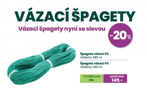 AKCE - Vázací špagety s 20% slevou