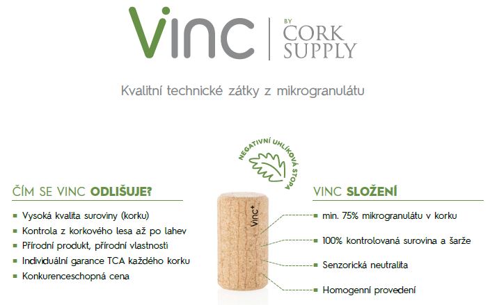 Technické zátky z mikrogranulátu VINC od Cork Supply Portugal
