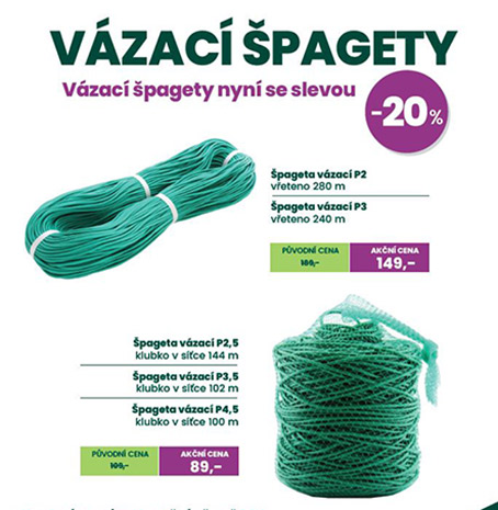 Vázací špagety -20 %