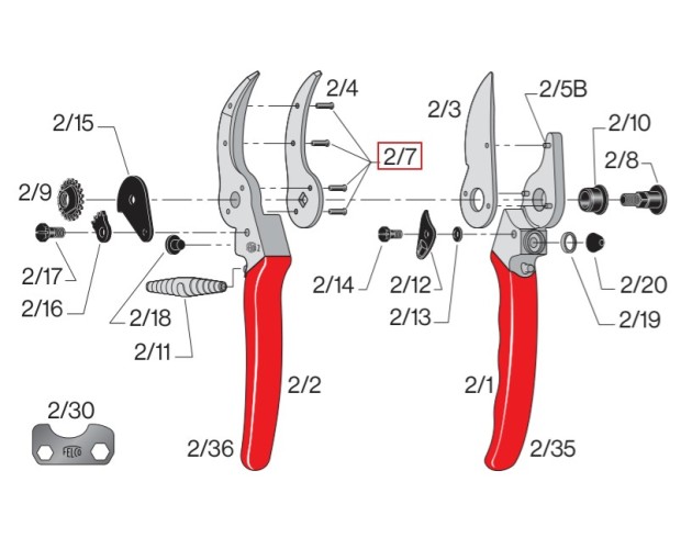 Nýty 2/7 FELCO (na č. 2,4)