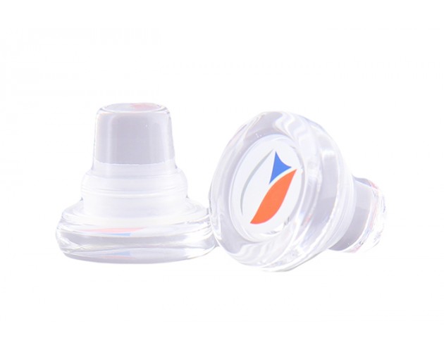 Uzávěr skleněný VINOLOK 18,5 LOW TOP CLEAR s vlajkou