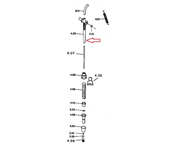 ND ENOLMATIC-plastové tělo jehly 4.03 400-0166-000