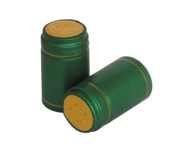 Termokapsle 28,5-30,5x55 zelená + zl. metal. 12-00052