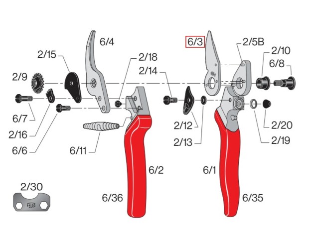 Čepel 6/3 FELCO (na č.6,12)
