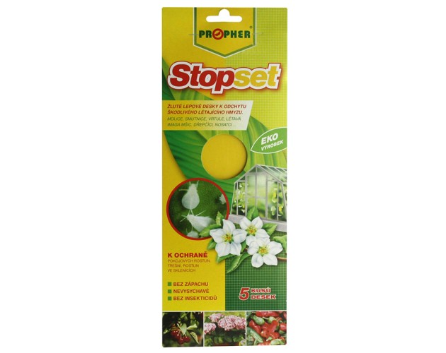 STOPSET lepové desky žluté 25 x 10 cm