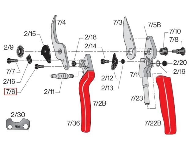 Šroub 7/6 FELCO protičepele (na č.7,8,9,10)