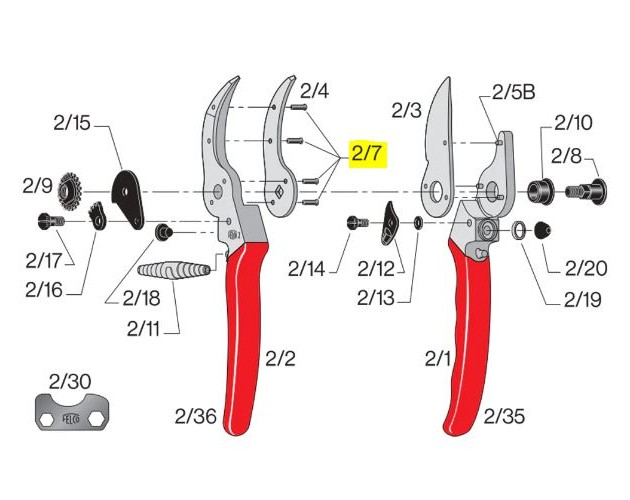 Nýty 2/7 FELCO (na č. 2,4)