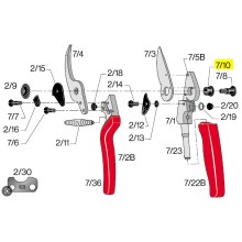 Vymezení středového šroubu 7/10 FELCO (na č.7,8,9,10..)