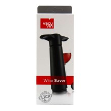 Pumpička na víno černá + 2 uzávěry VACUVIN - doprodej