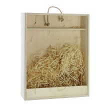 Dřevěná kazeta na 3 láhve (nízká, otevřená)