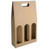 Karton na 3 láhve špice, hnědý bez potisku